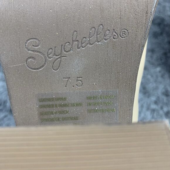 Seychelles Sweet Escape Boots Size 7.5 US Tan Stacked Block Heel Pull On Chelsea - Picture 8 of 8